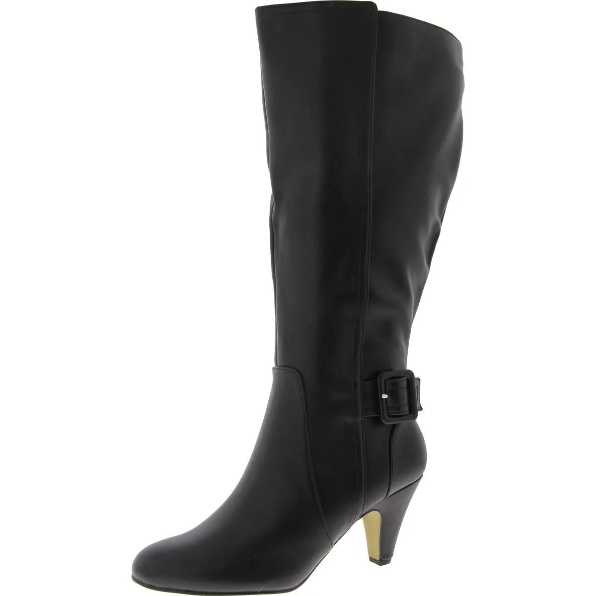 Troy II Plus Womens Faux Suede Wide Calf Knee-High Boots