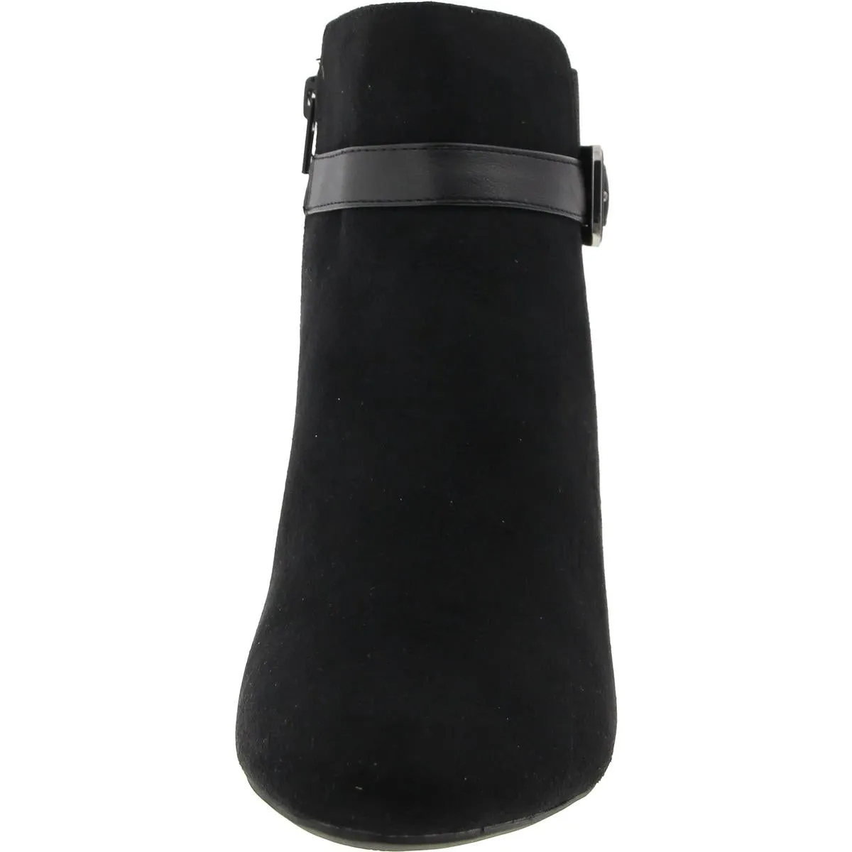 Truly Womens Belted Faux Suede Ankle Boots