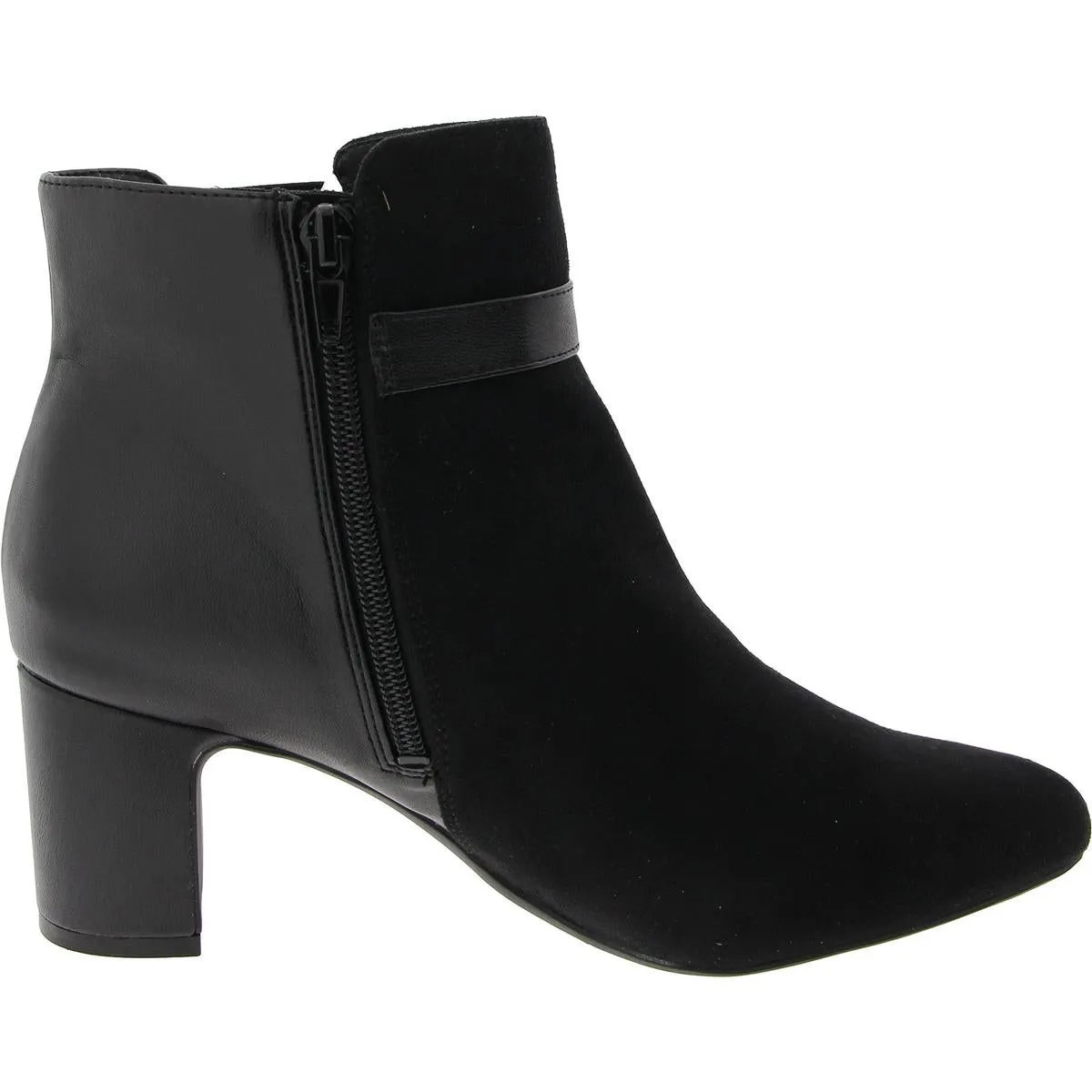 Truly Womens Belted Faux Suede Ankle Boots
