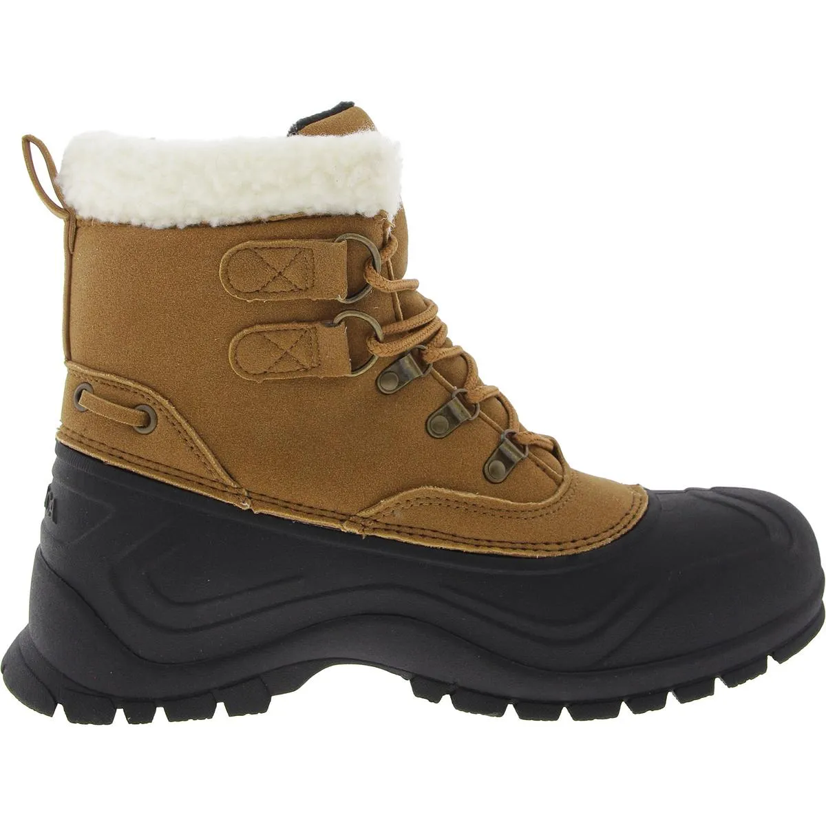 UNDERTOW Mens Faux Fur Lined Manmade Hiking Boots