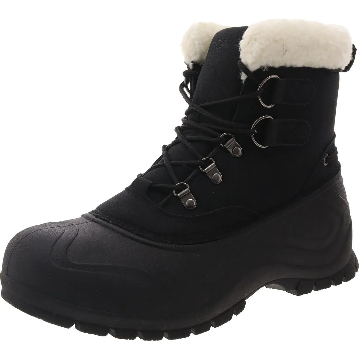 UNDERTOW Mens Faux Fur Lined Manmade Hiking Boots
