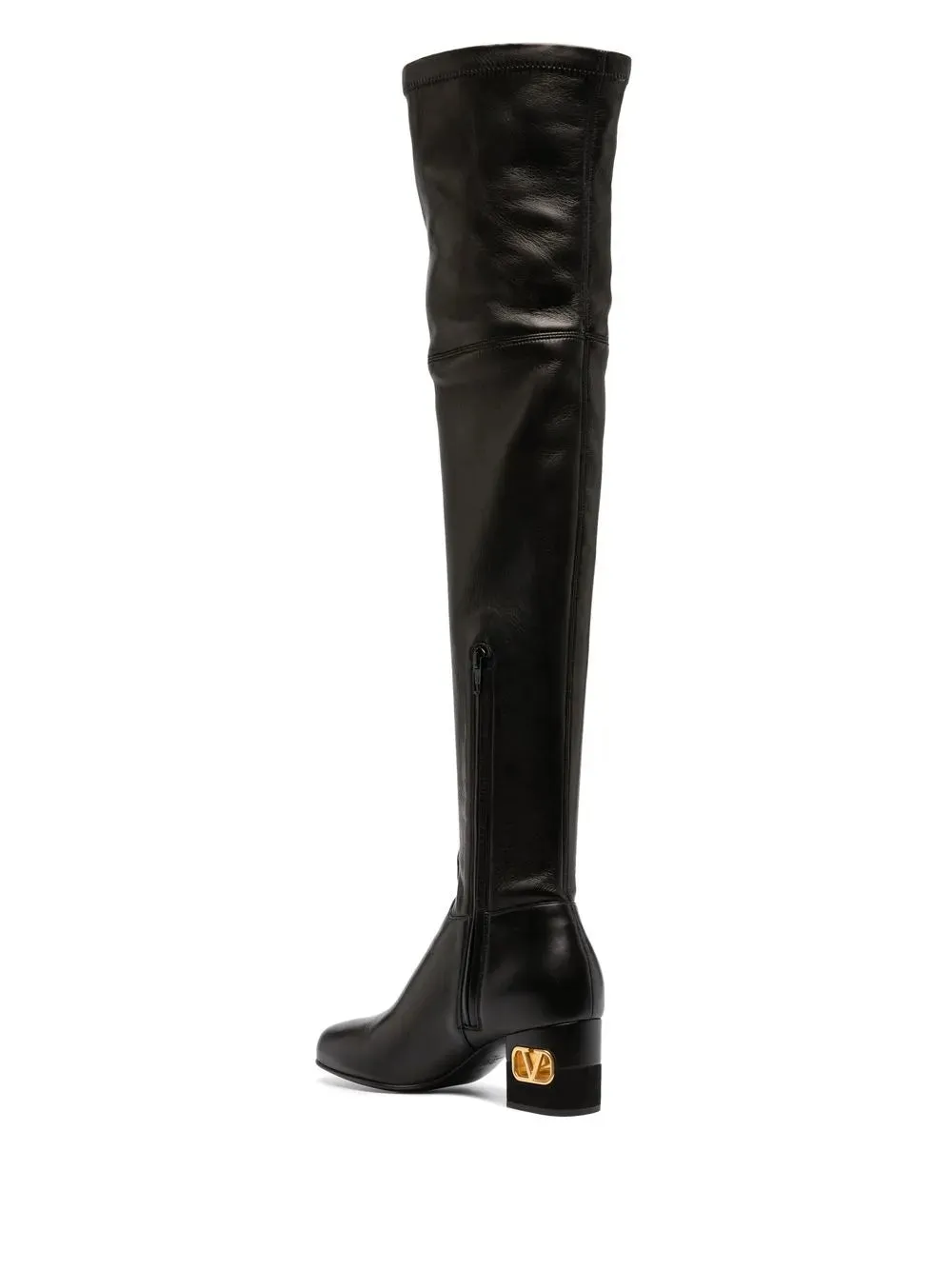Valentino Vlogo Heel Thigh-High Boots