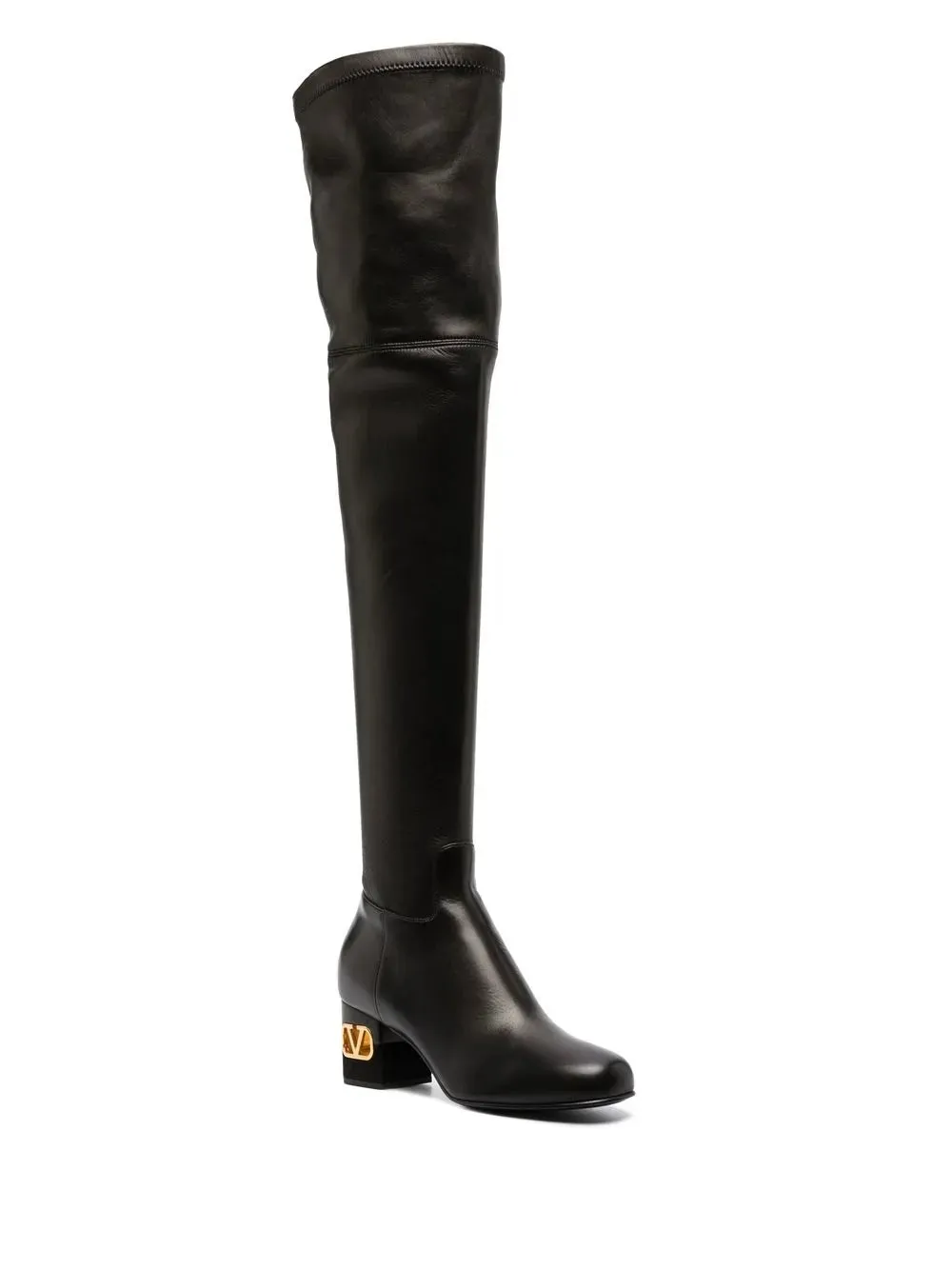 Valentino Vlogo Heel Thigh-High Boots