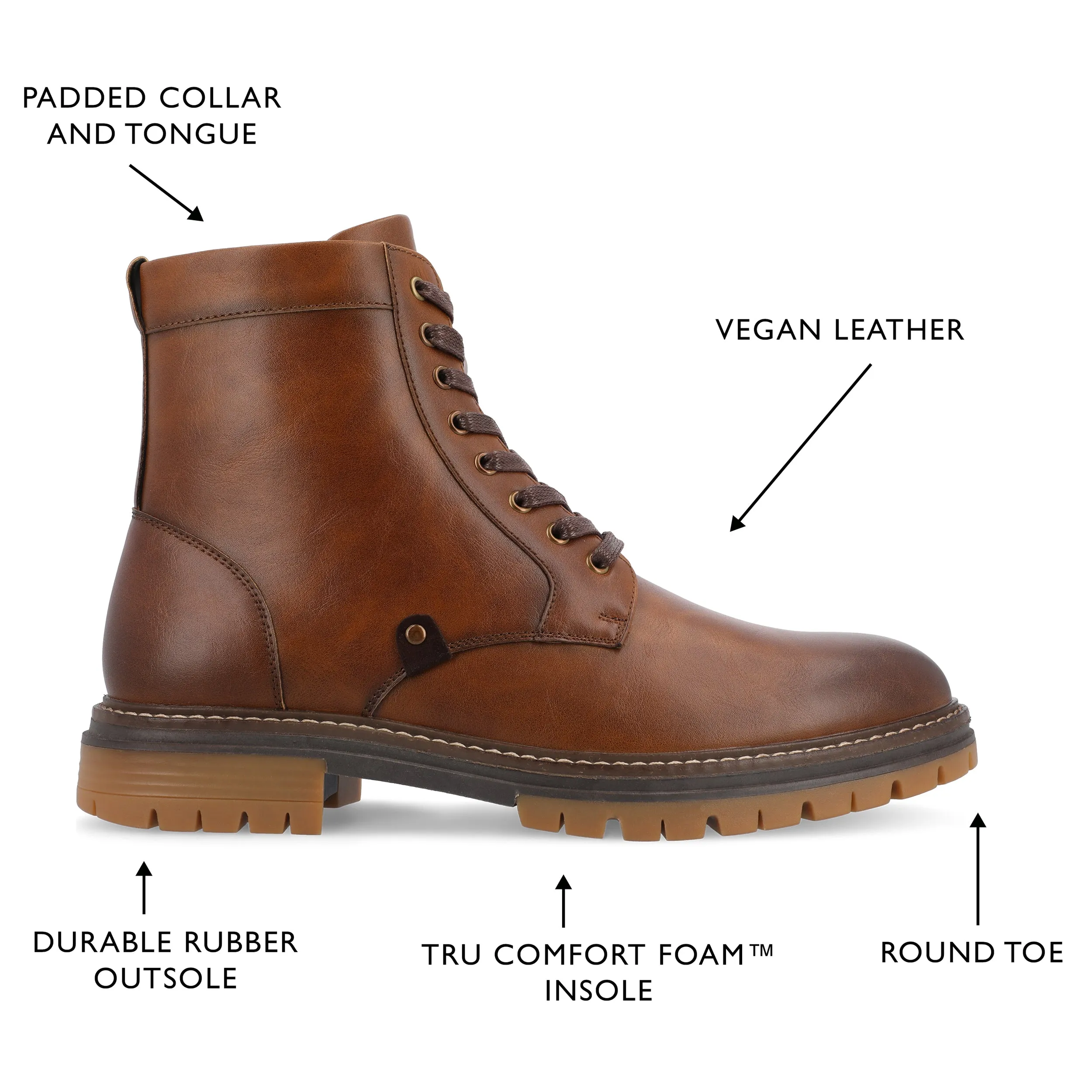 Vance Co. Denver Plain Toe Boot