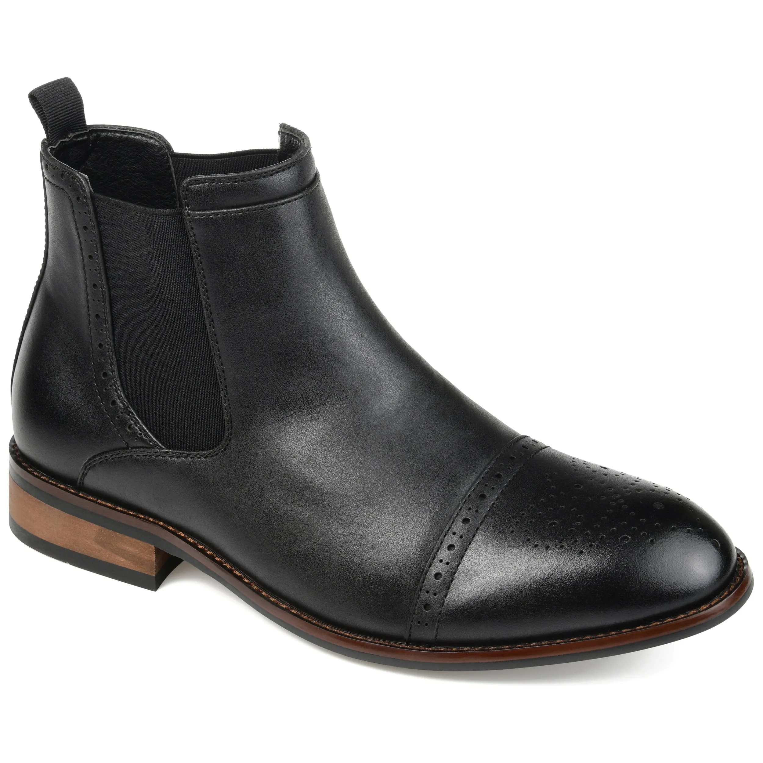 Vance Co. Garrett Wide Width Cap Toe Chelsea Boot