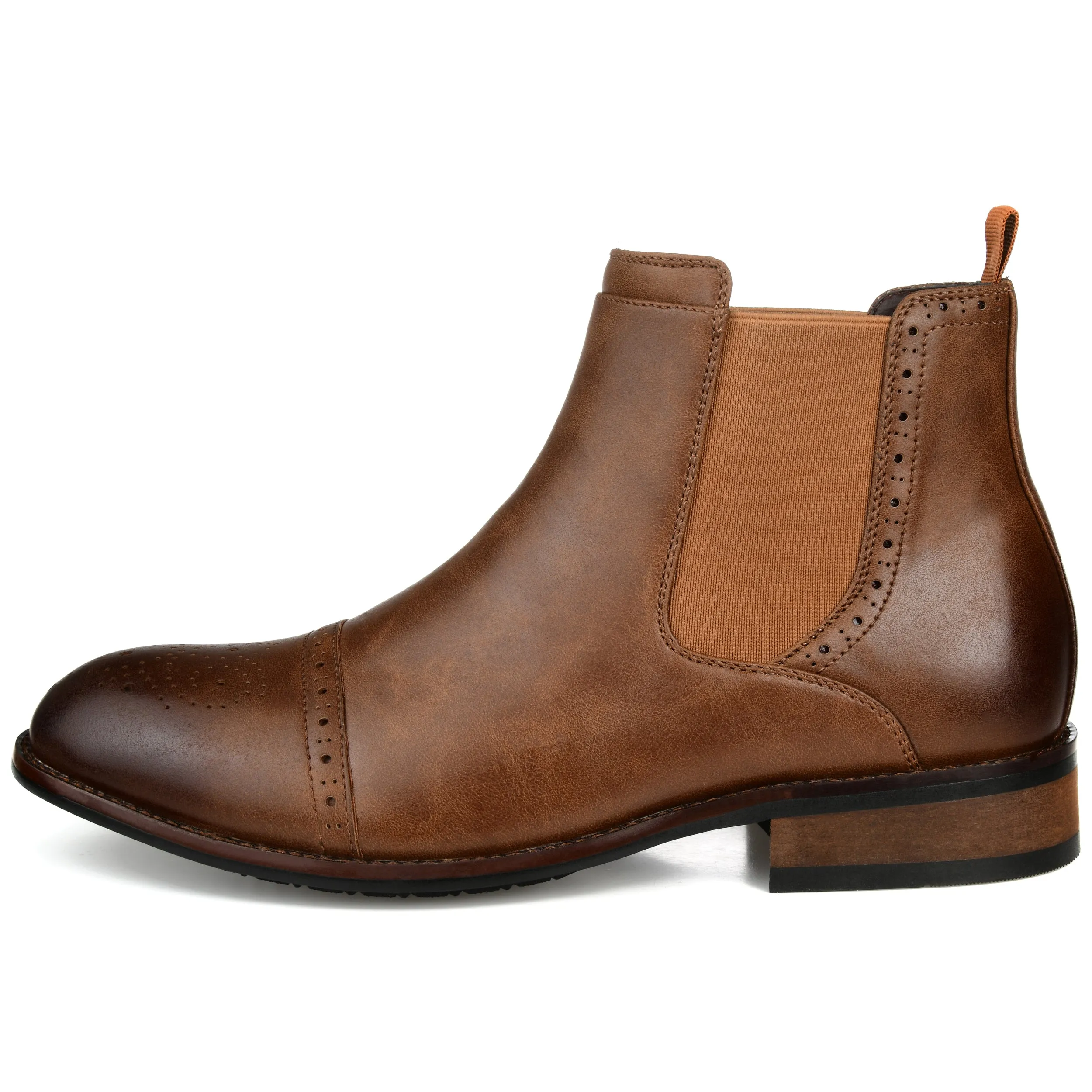 Vance Co. Garrett Wide Width Cap Toe Chelsea Boot