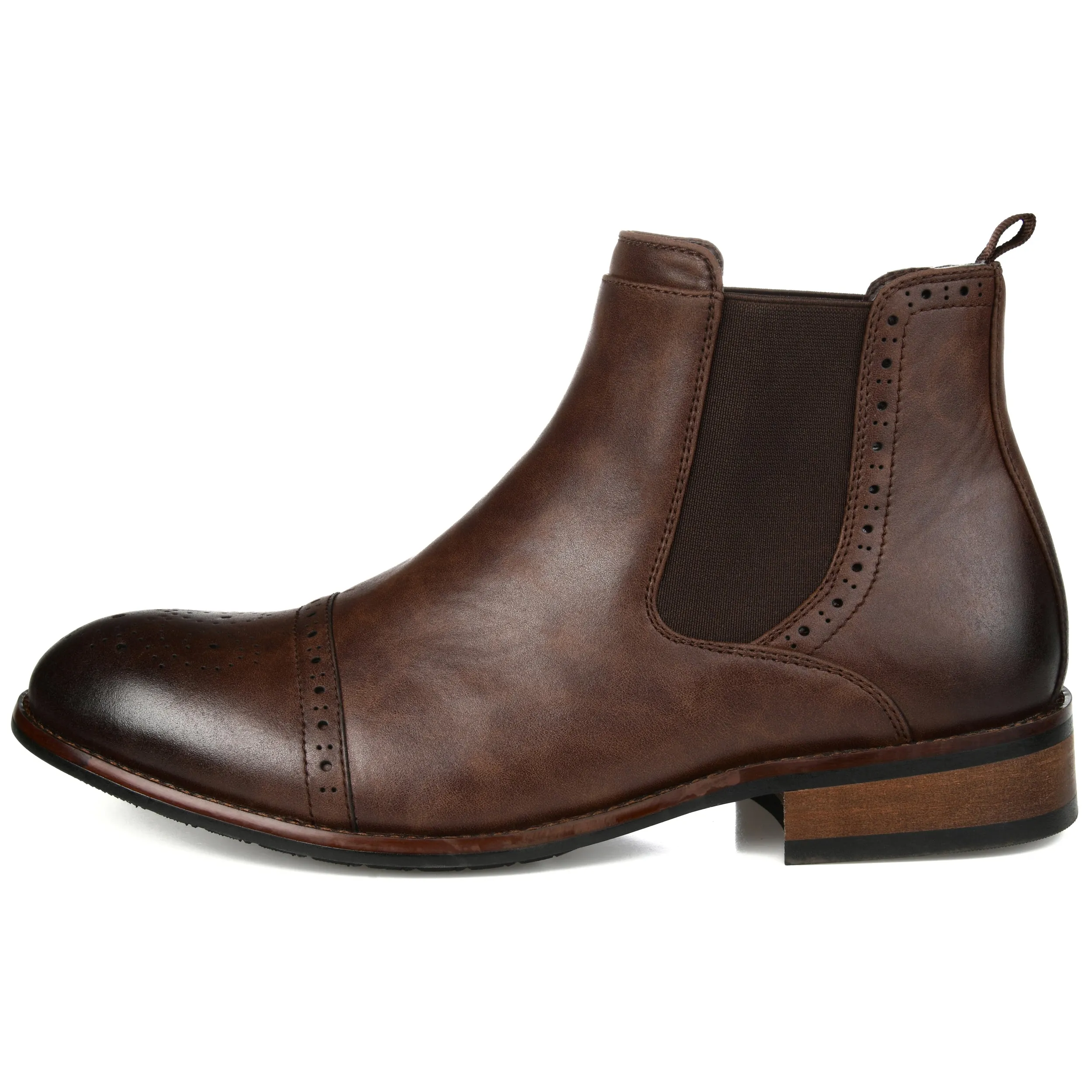 Vance Co. Garrett Wide Width Cap Toe Chelsea Boot