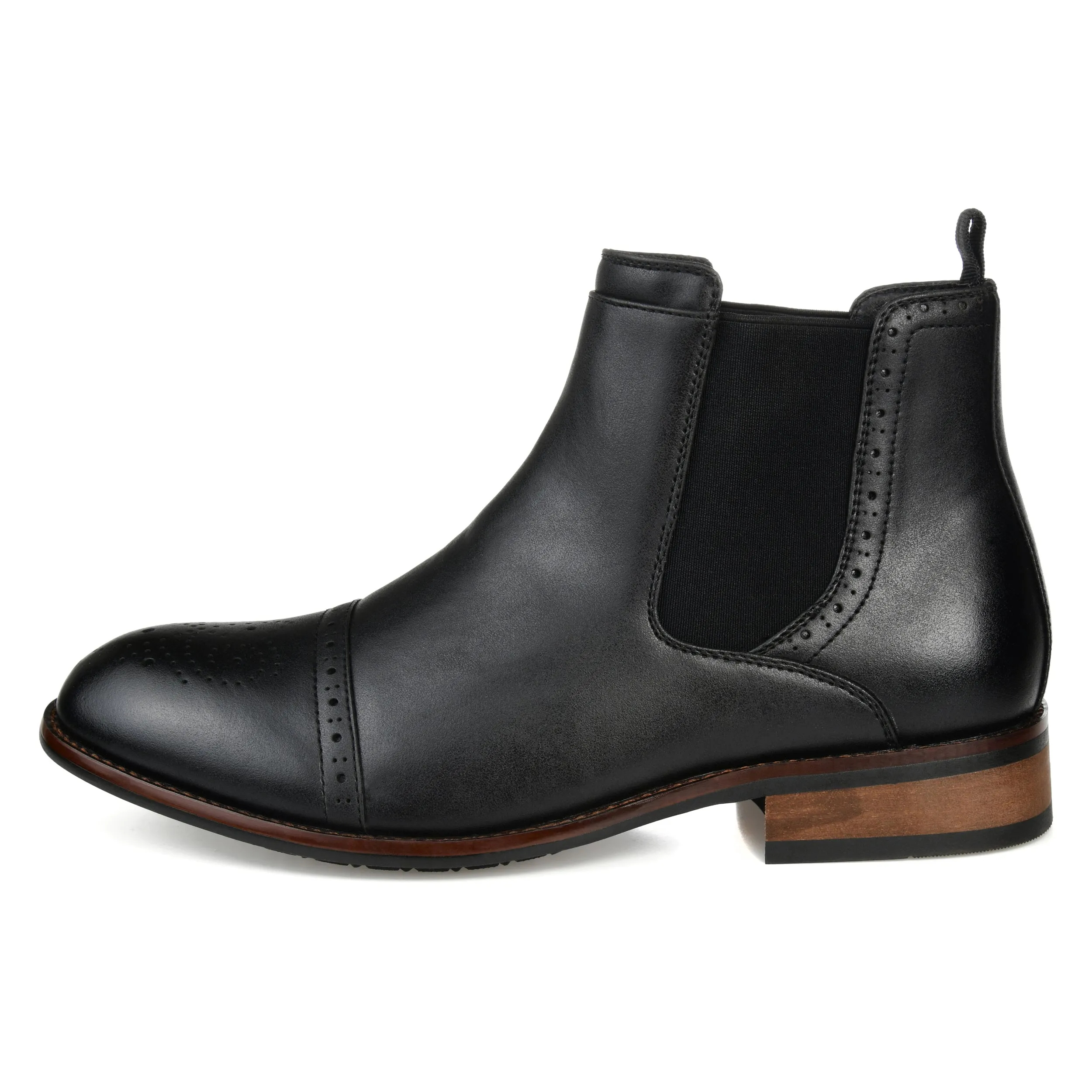 Vance Co. Garrett Wide Width Cap Toe Chelsea Boot