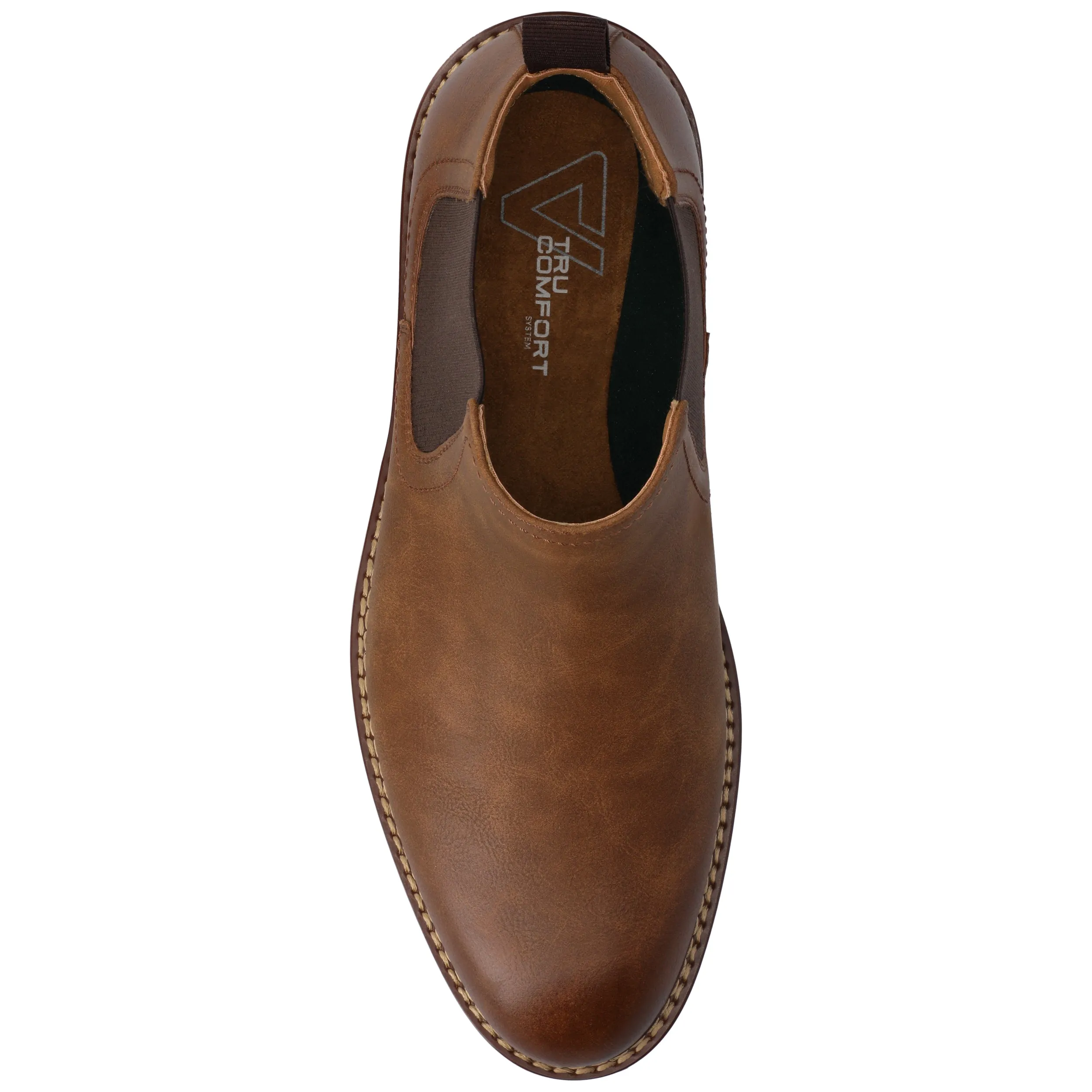 Vance Mens Salter Medium and Wide Width Plain Toe Casual Chelsea Boot