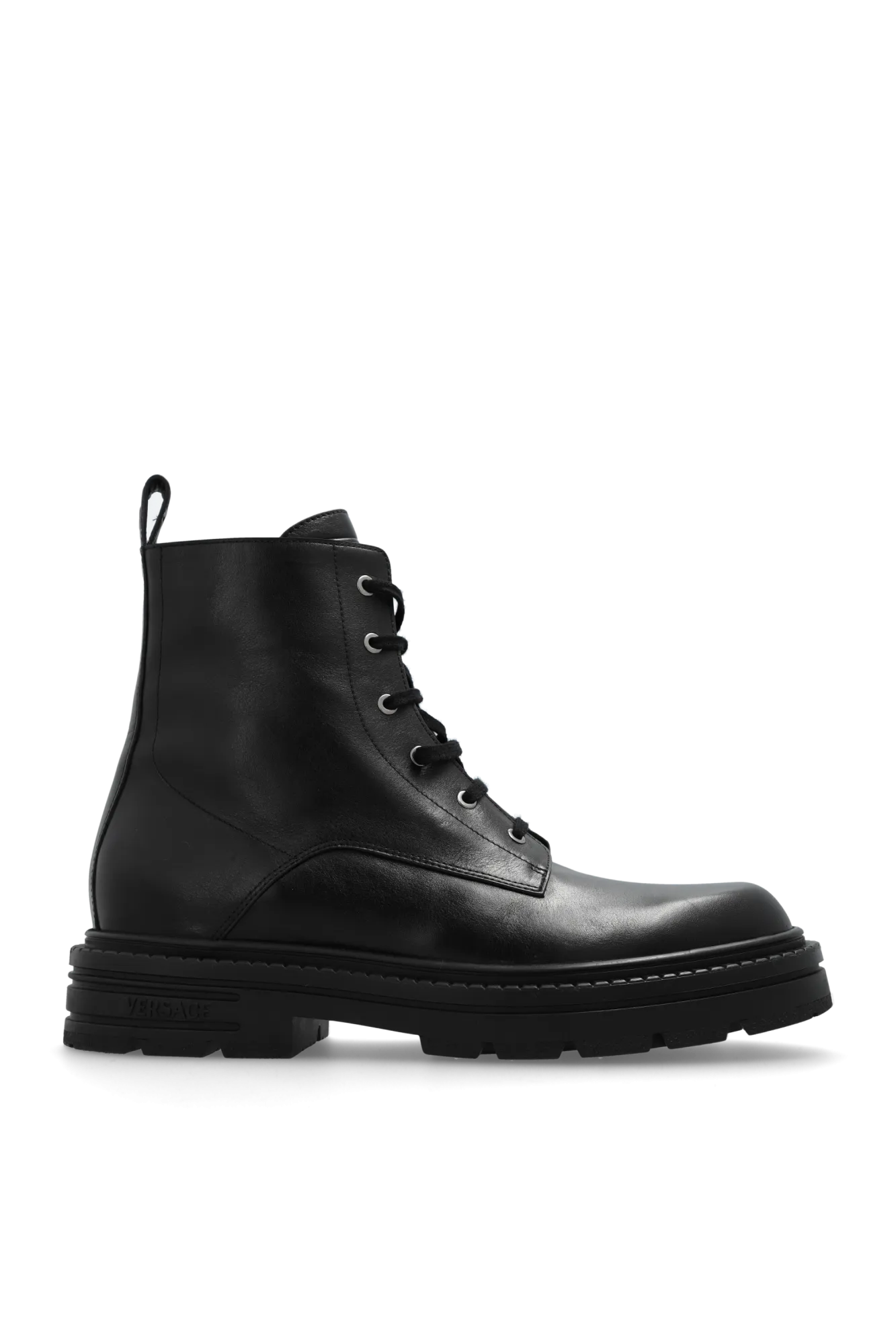 Versace Leather Ankle Boots