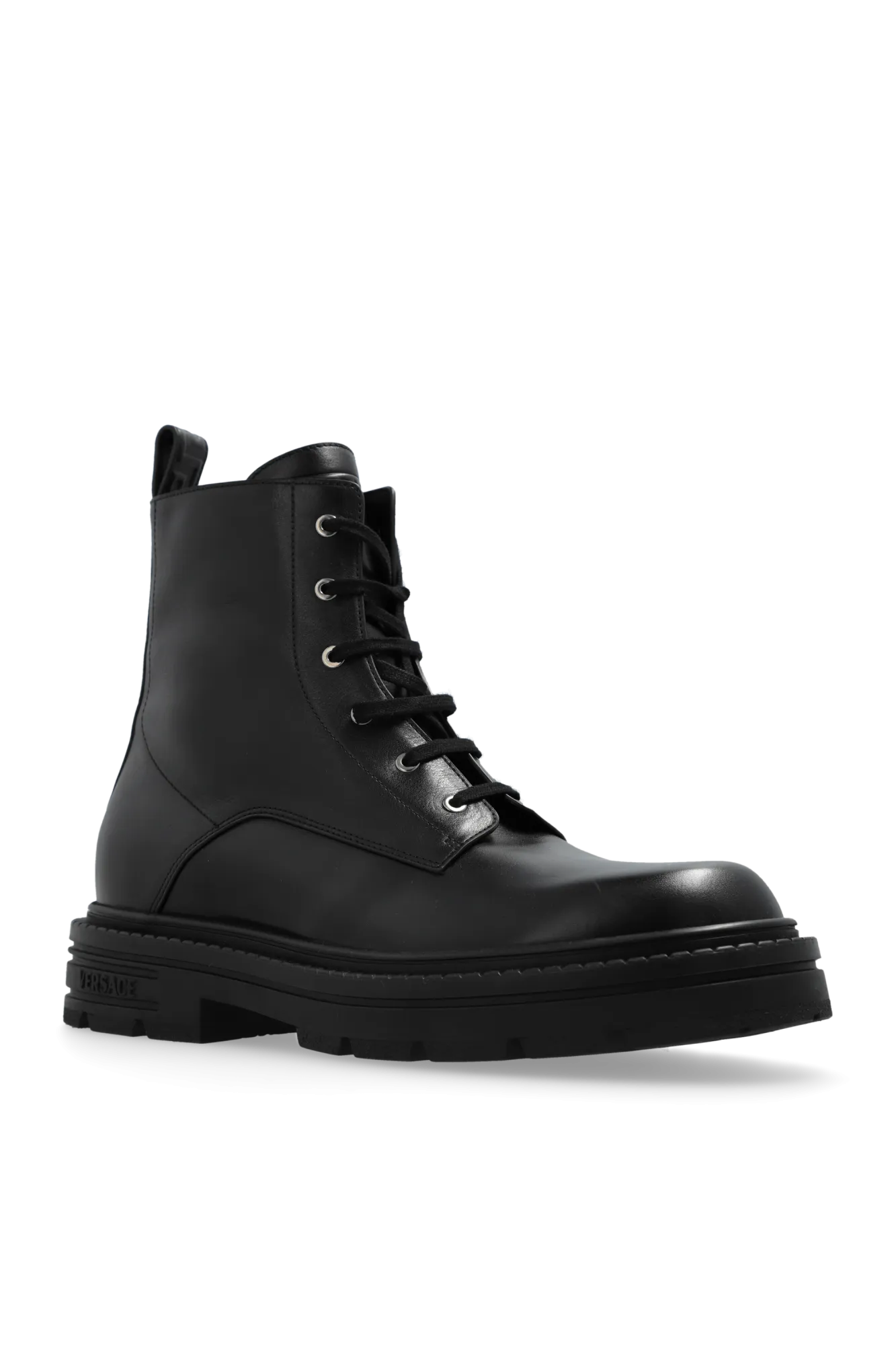 Versace Leather Ankle Boots