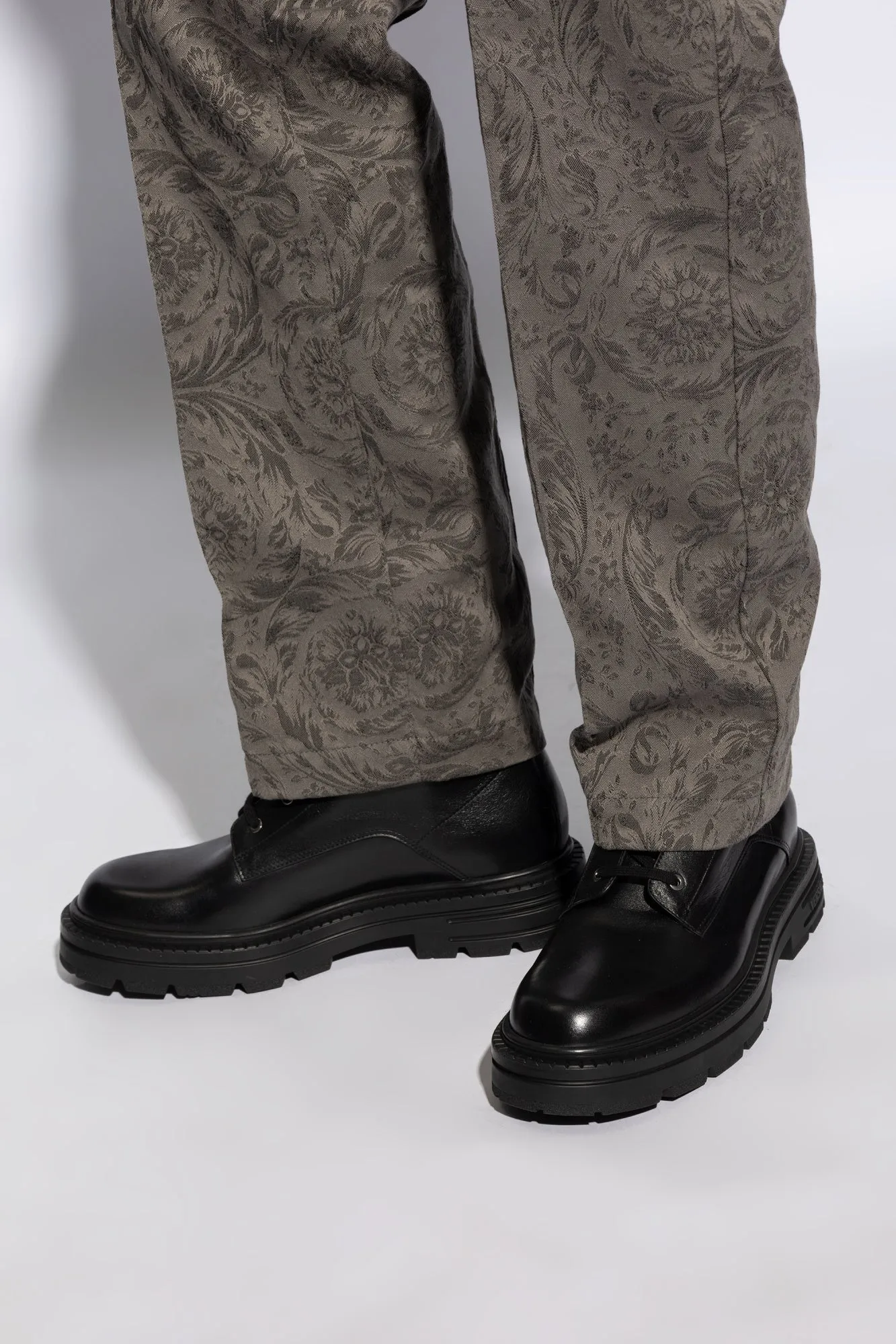 Versace Leather Ankle Boots