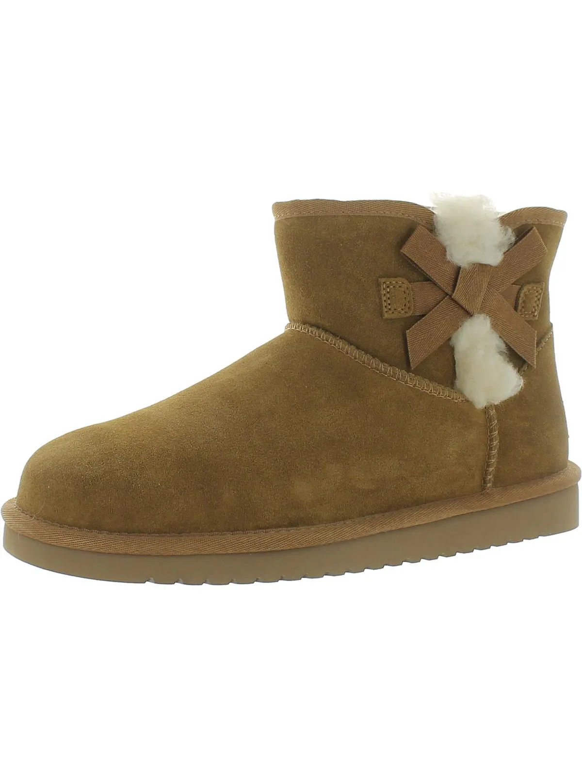 Victoria Mini Womens Suede Pull On Shearling Boots