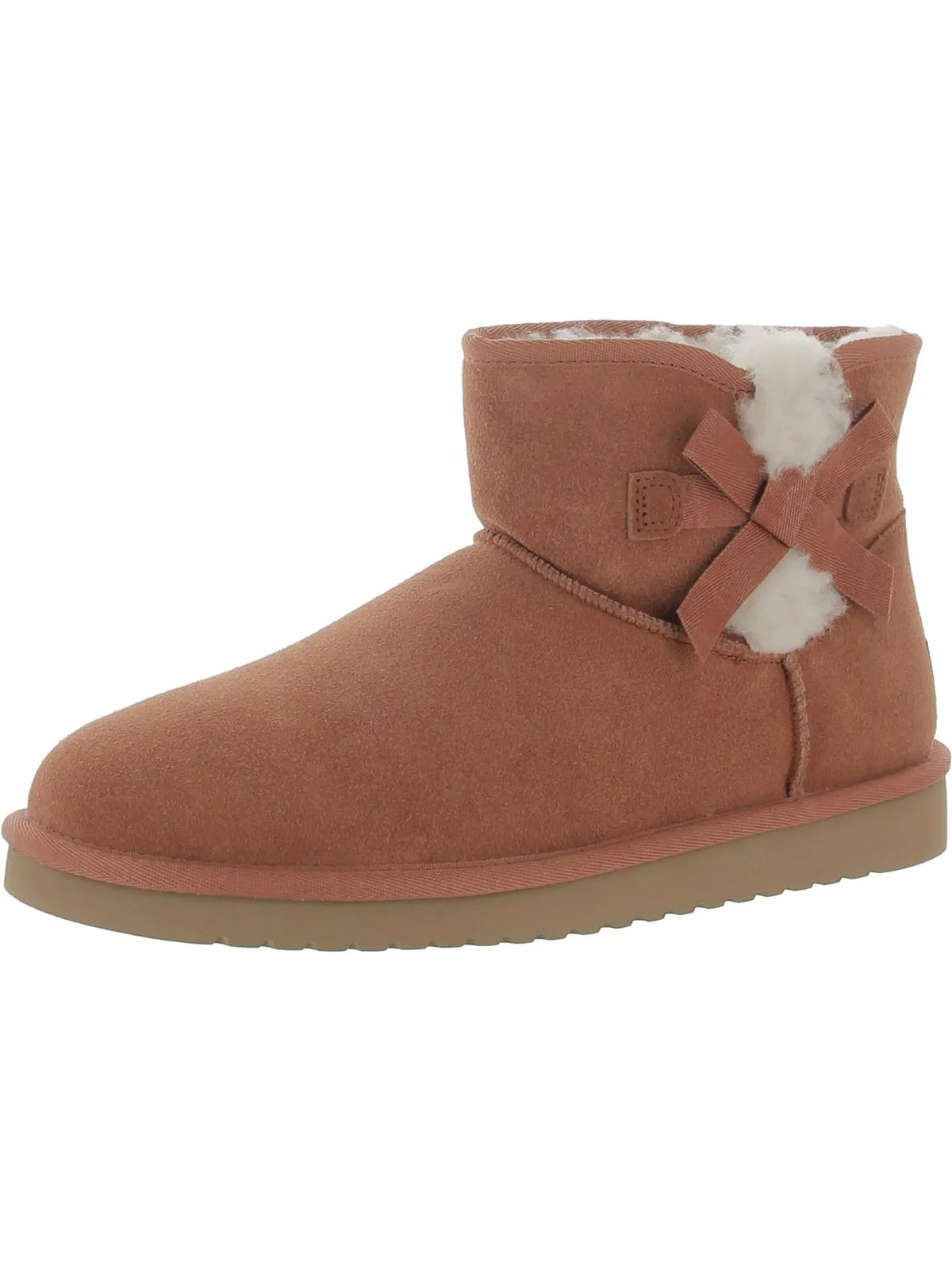 Victoria Mini Womens Suede Pull On Shearling Boots