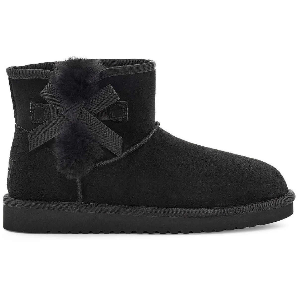 Victoria Mini Womens Suede Pull On Shearling Boots