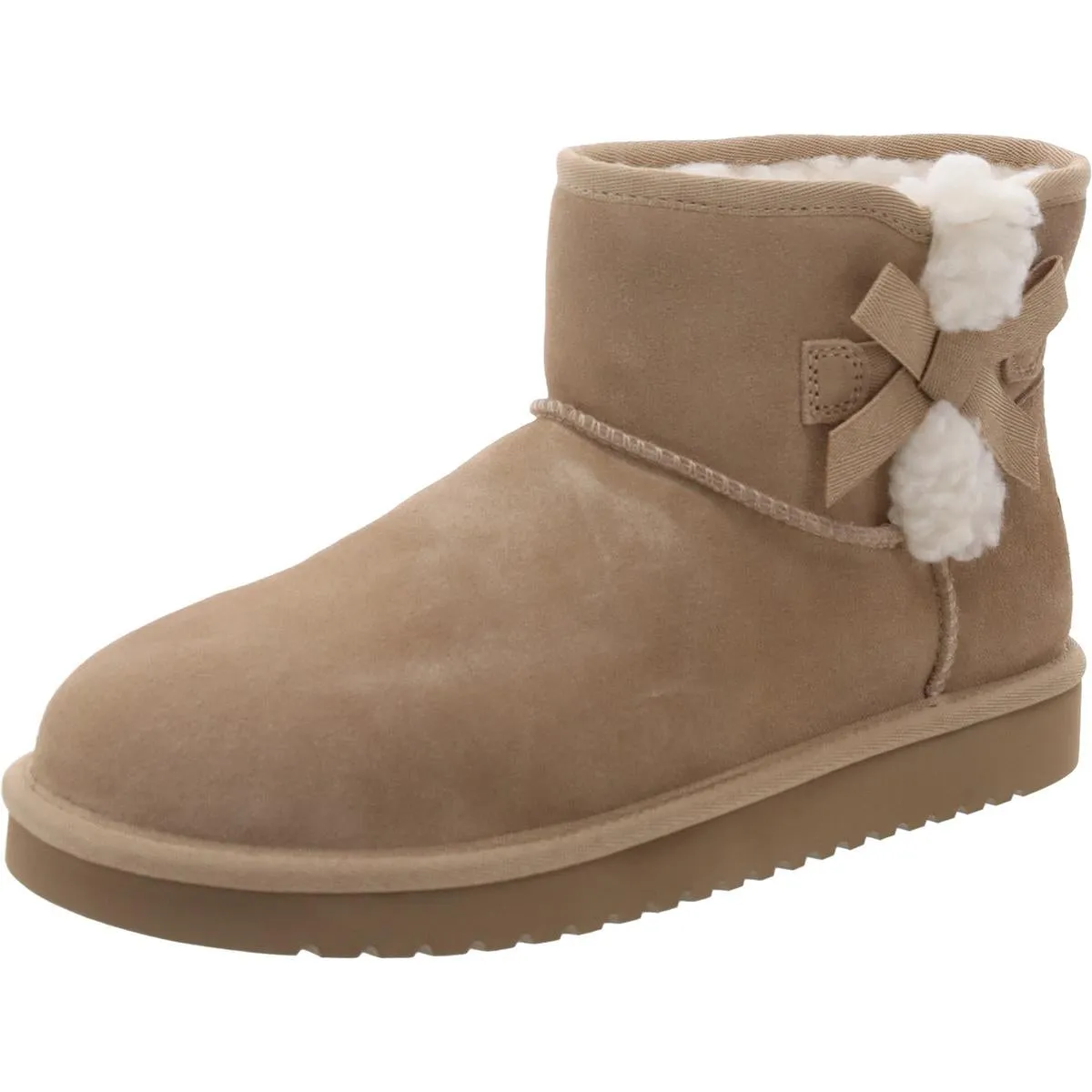 Victoria Mini Womens Suede Pull On Shearling Boots