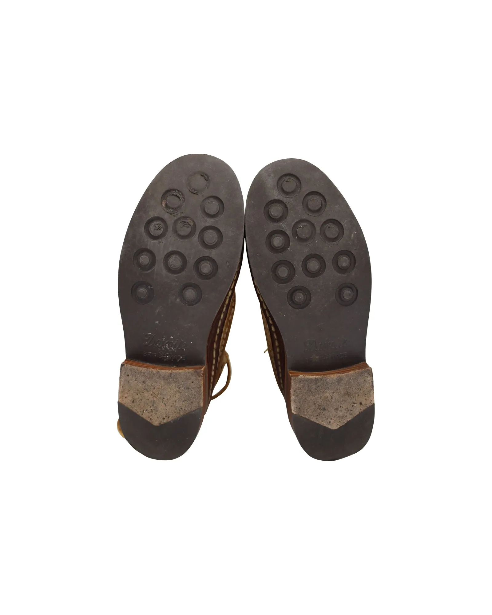 Visvim Grizzly Hi-Folk Boots in Brown Calfskin Suede
