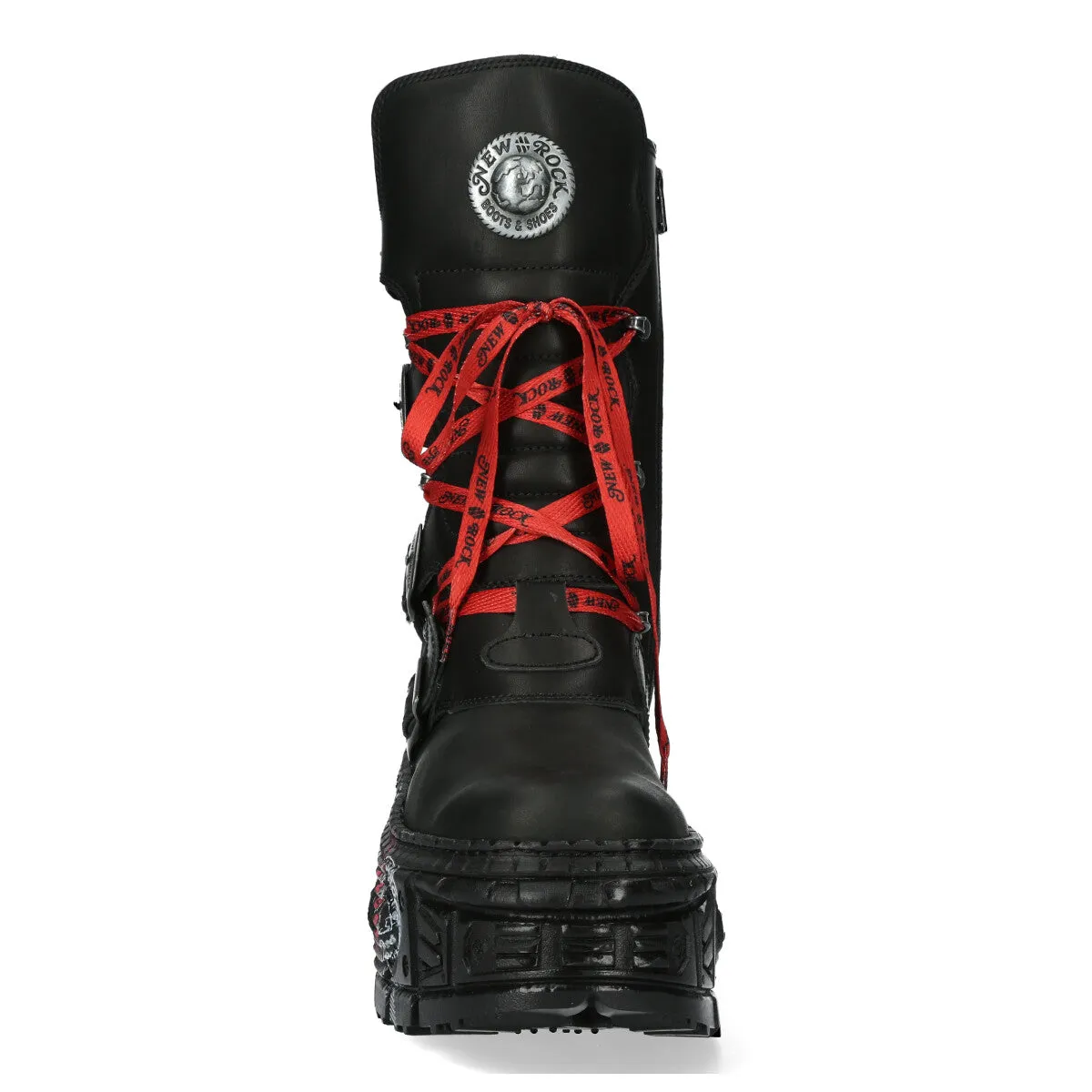 WALL028B-C1 Boots Leather Platform Gothic