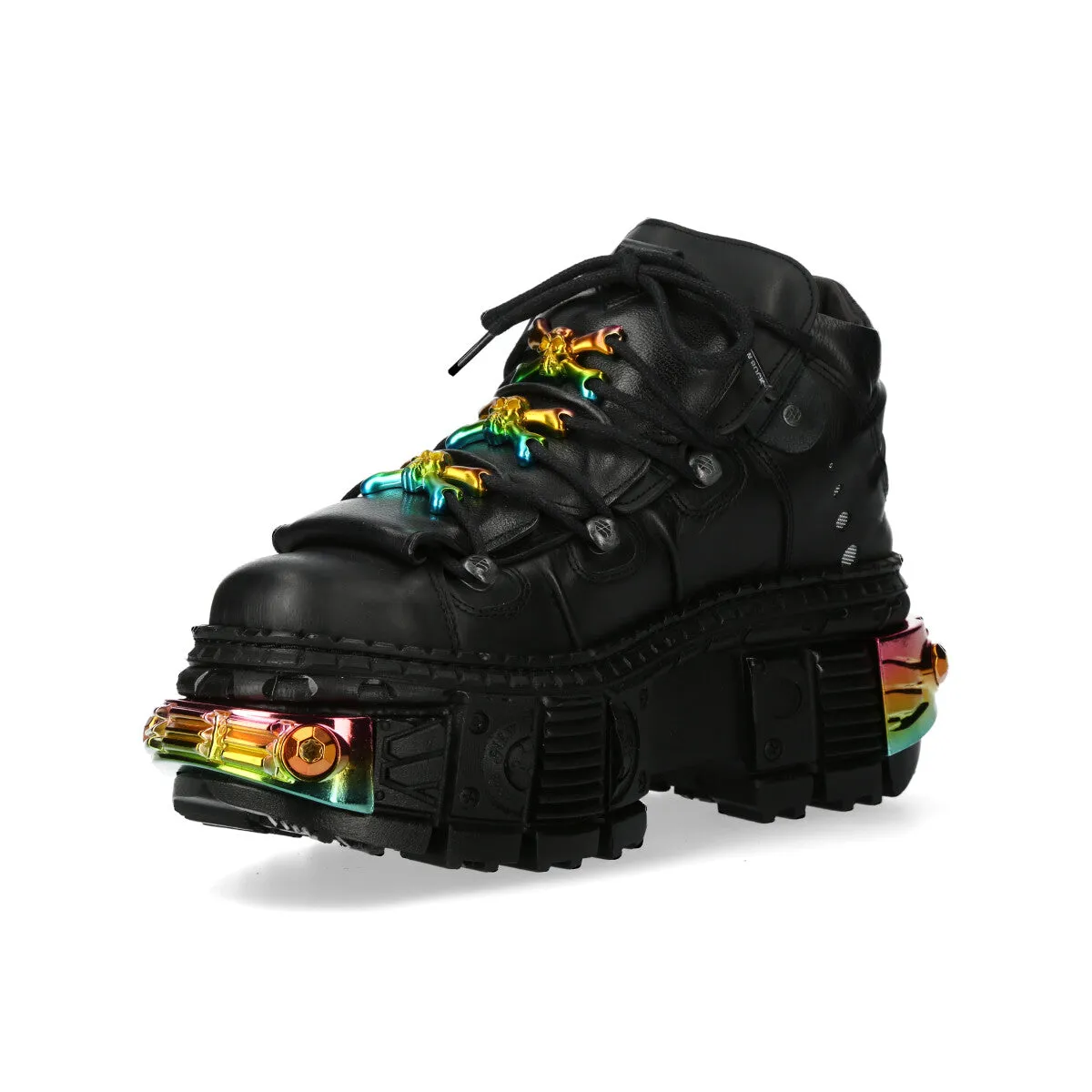 WALL106-S23 Boots Leather Platform Gothic