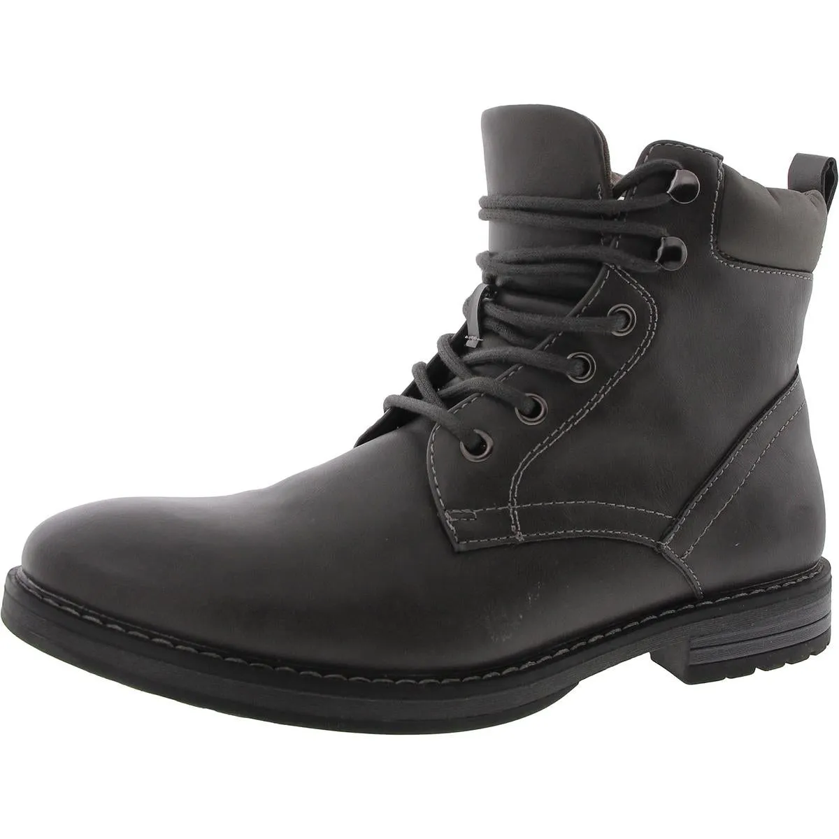 Westin Mens Faux Leather Round Toe Combat & Lace-up Boots