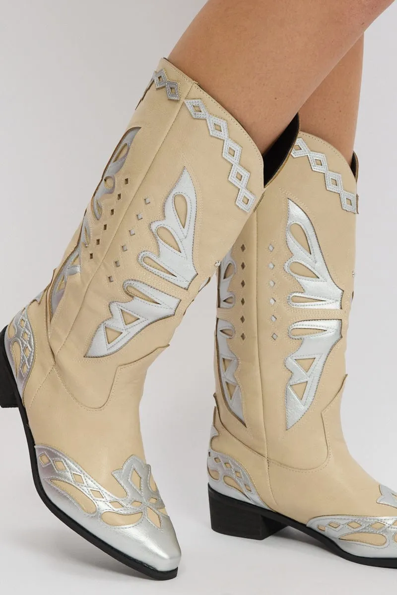 White Western Cowboy Boots