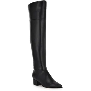 WNMANER3 Womens Solid Man Made Knee-High Boots