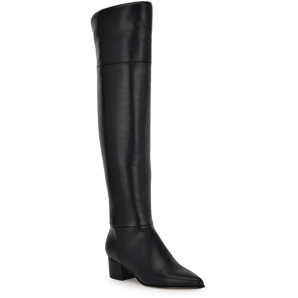 WNMANER3 Womens Solid Man Made Knee-High Boots