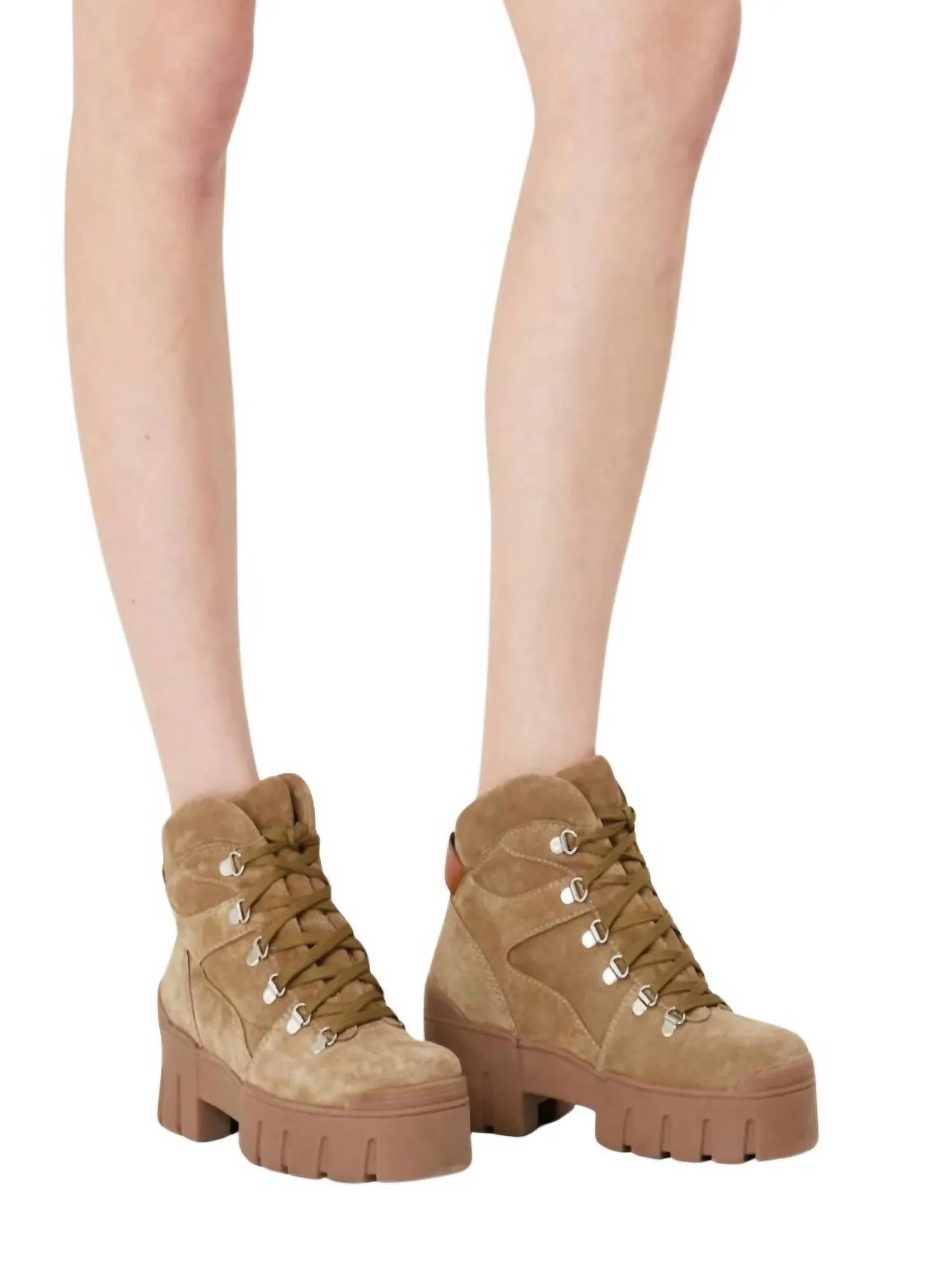 Women Mealie Chunky Boots In Taupe