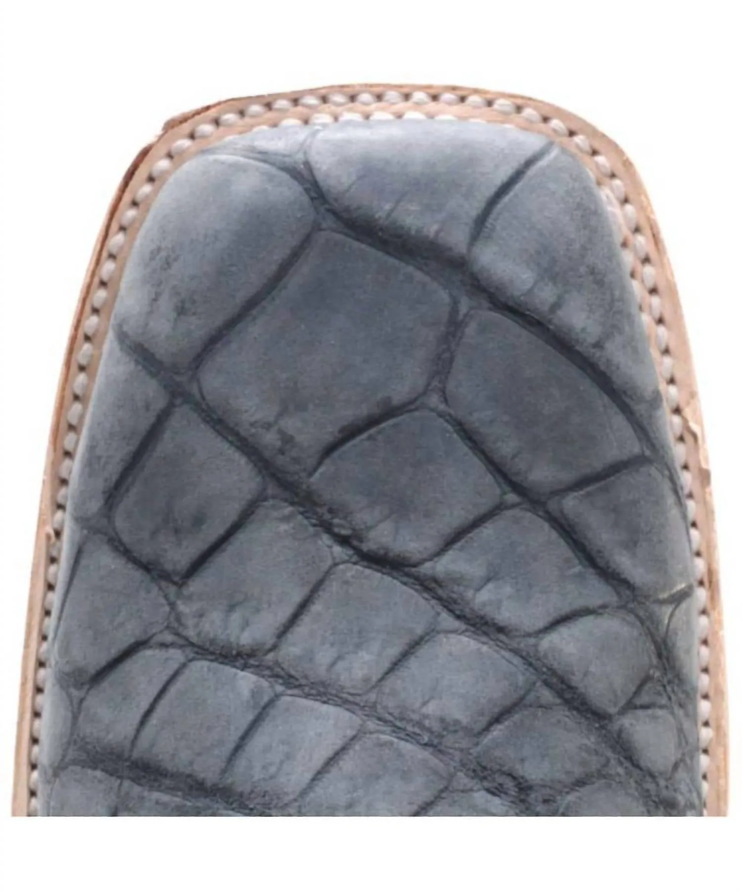WomenS Alligator Square Toe Cowgirl Boots In Sand & Blue