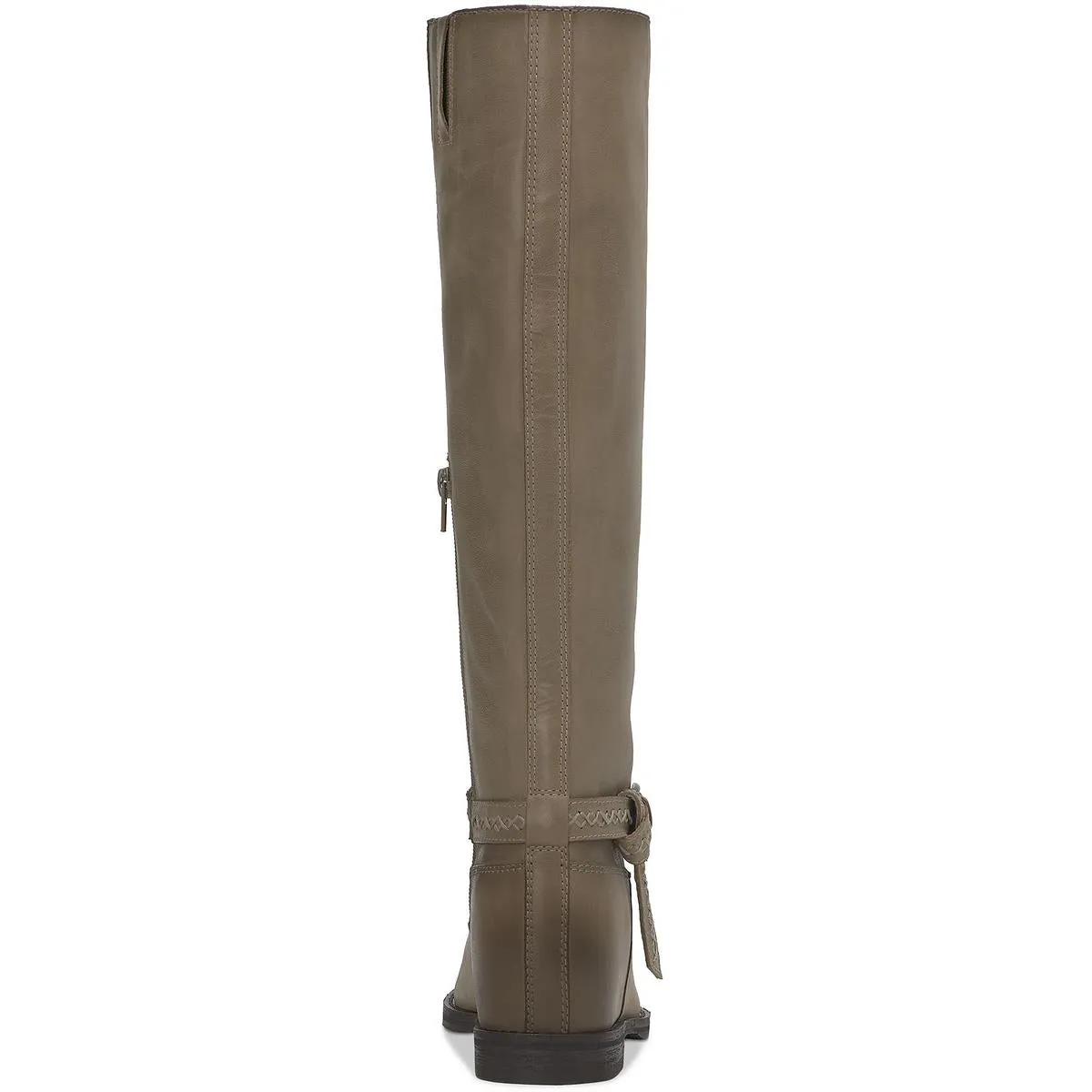 Womens Belted Leather Knee-High Boots