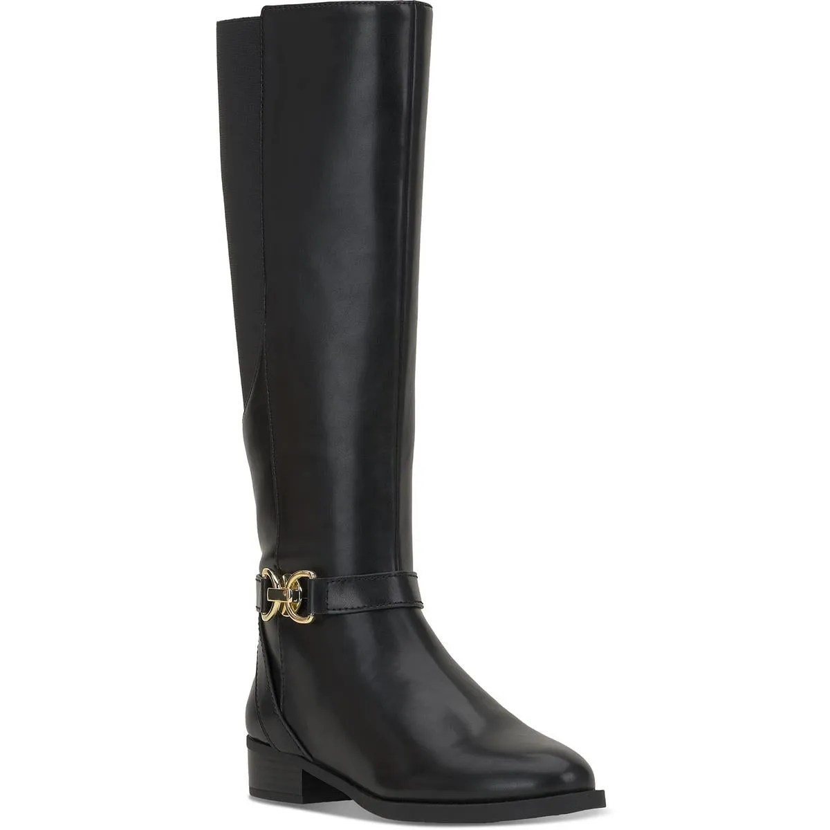 Womens Block Heel Man Made Knee-High Boots