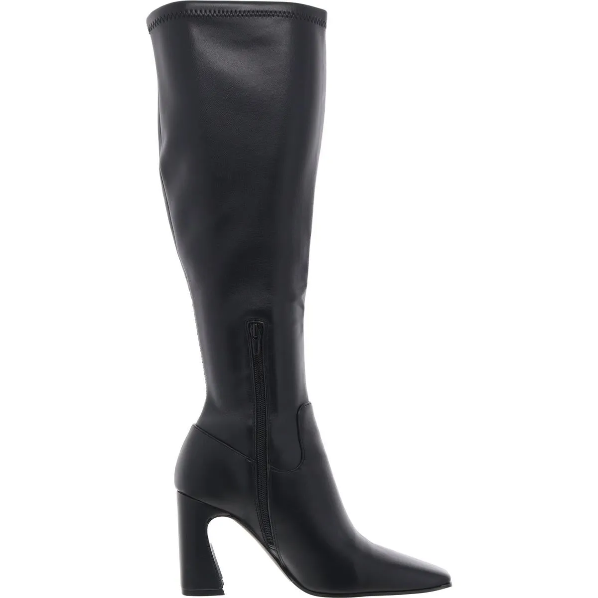 Womens Block Heel Man Made Knee-High Boots