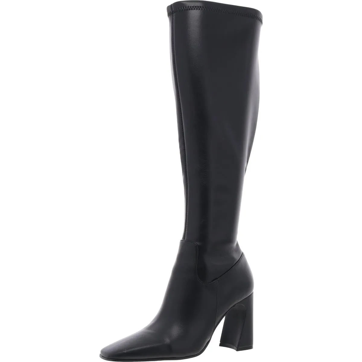 Womens Block Heel Man Made Knee-High Boots
