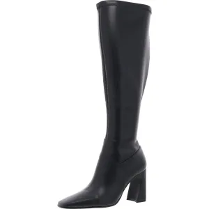 Womens Block Heel Man Made Knee-High Boots