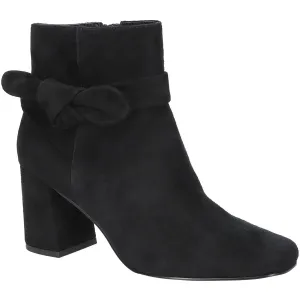 Womens Bow Suede Booties