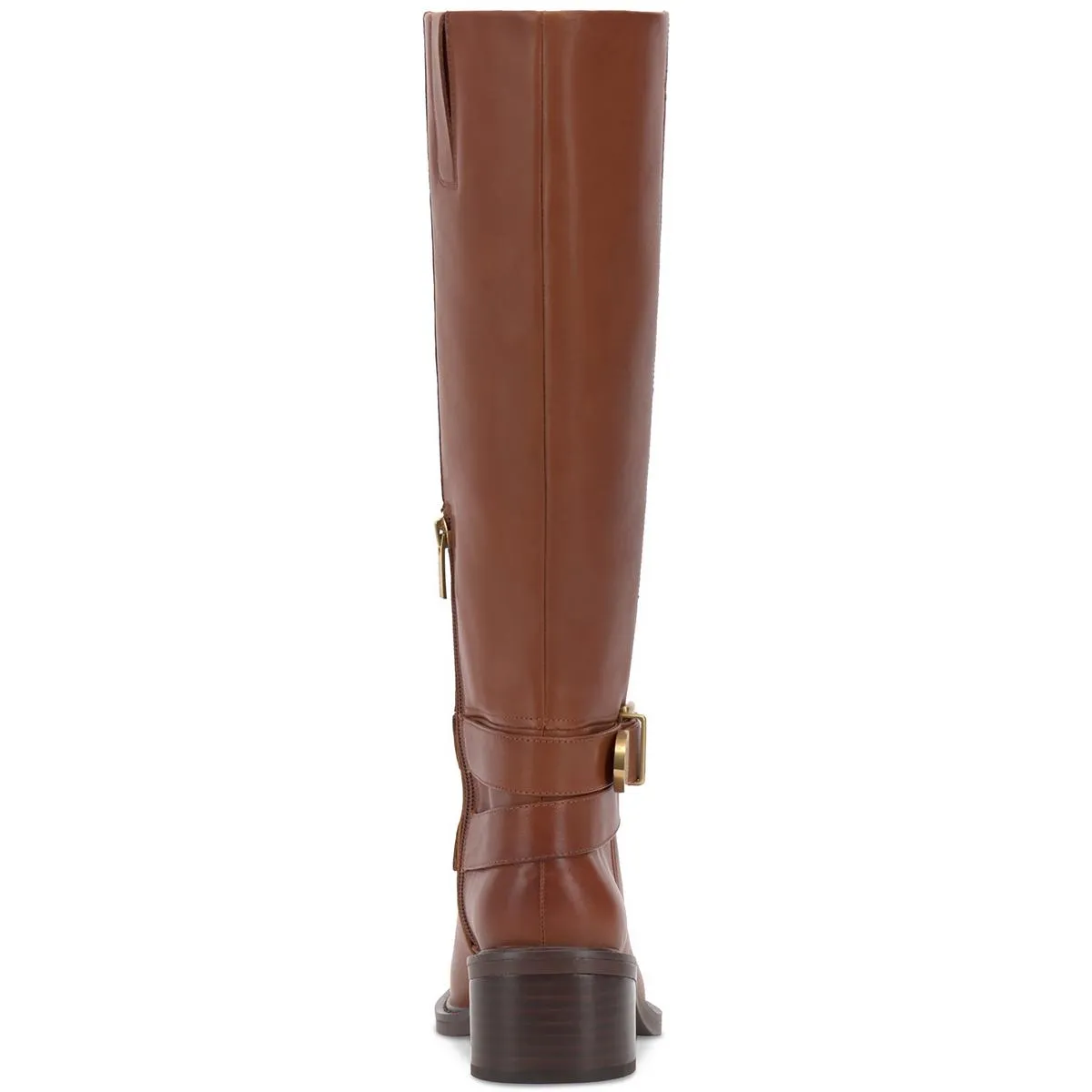 Womens Buckle Leather Knee-High Boots