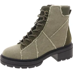 Womens Canvas Combat & Lace-Up Boots