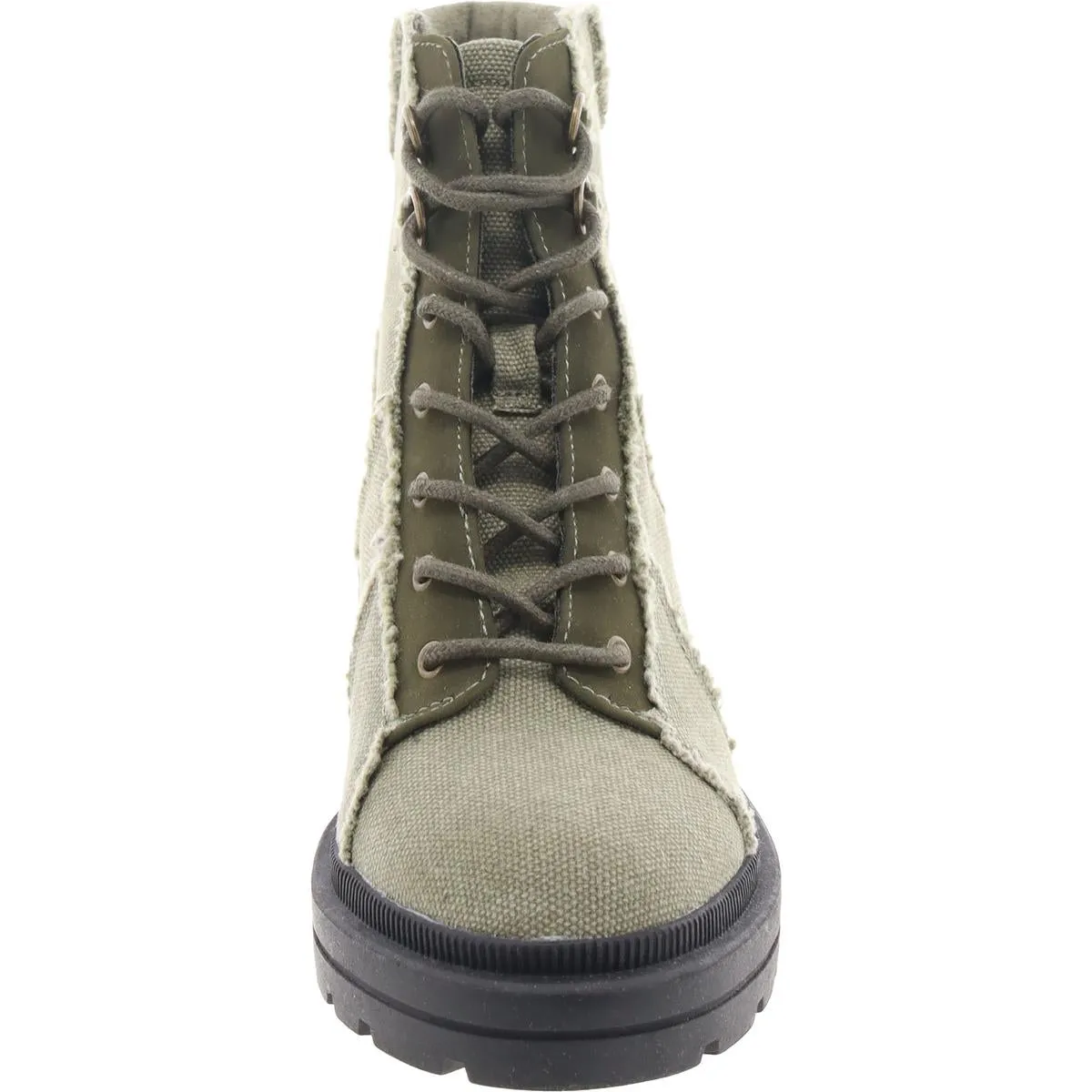 Womens Canvas Combat & Lace-Up Boots