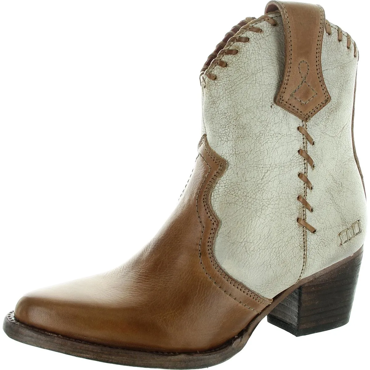 Womens Colorblock Leather Cowboy, Western Boots