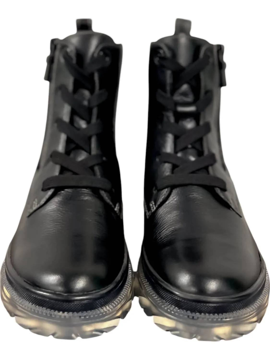 Women's Debbie Ii Lug Sole Lace & Zip Boot In Black