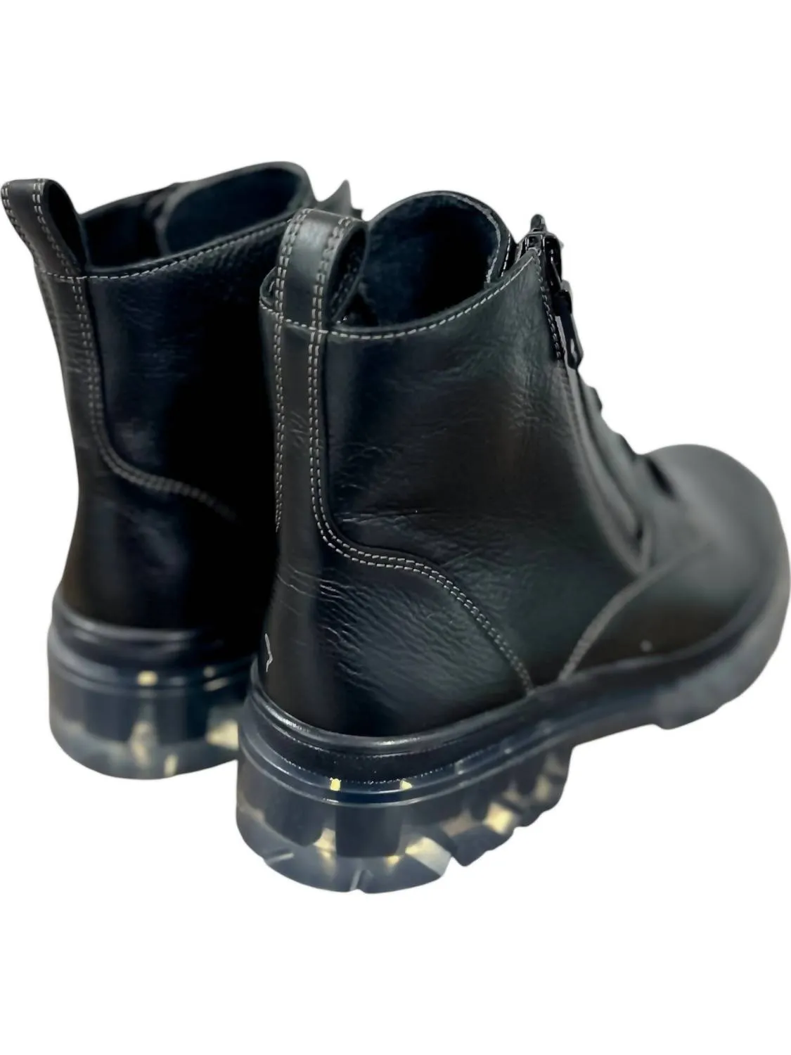 Women's Debbie Ii Lug Sole Lace & Zip Boot In Black