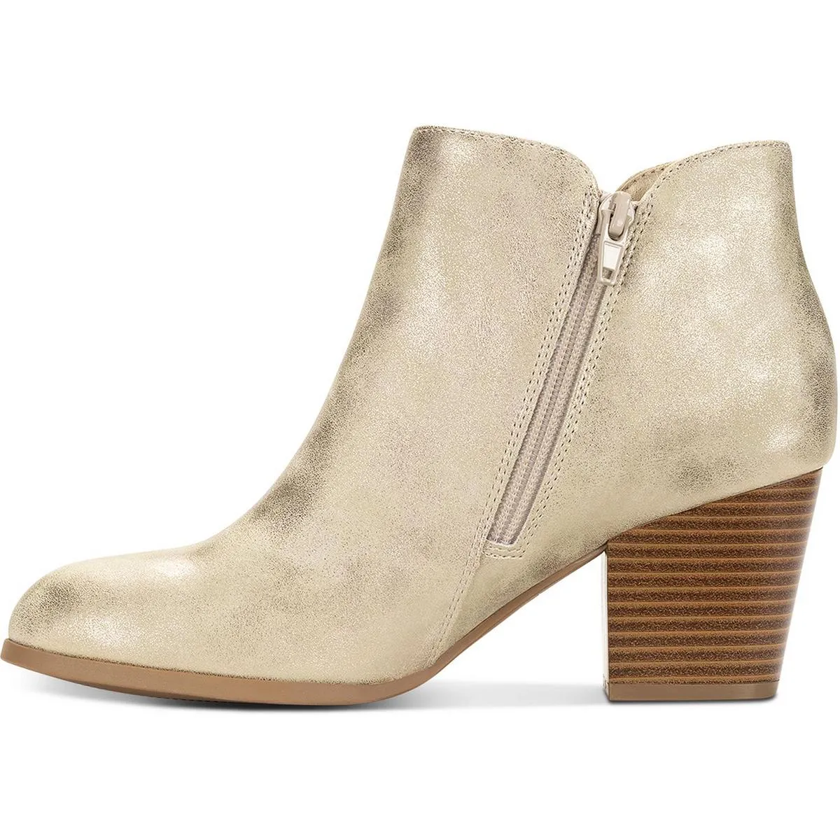 Womens Double Zipper Man Made Booties