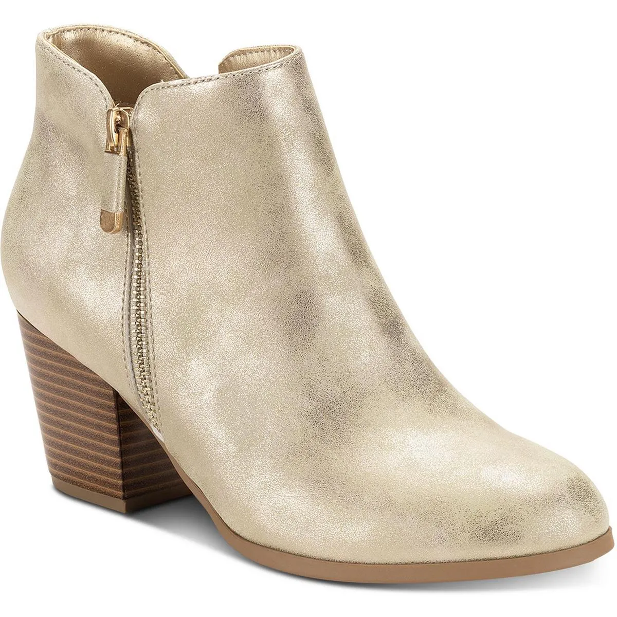 Womens Double Zipper Man Made Booties