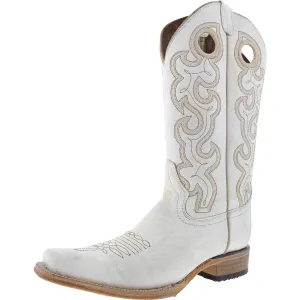 Womens Embroidered Leather Cowboy, Western Boots