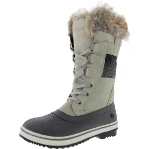 Womens Faux Fur Lined Faux Leather Winter & Snow Boots
