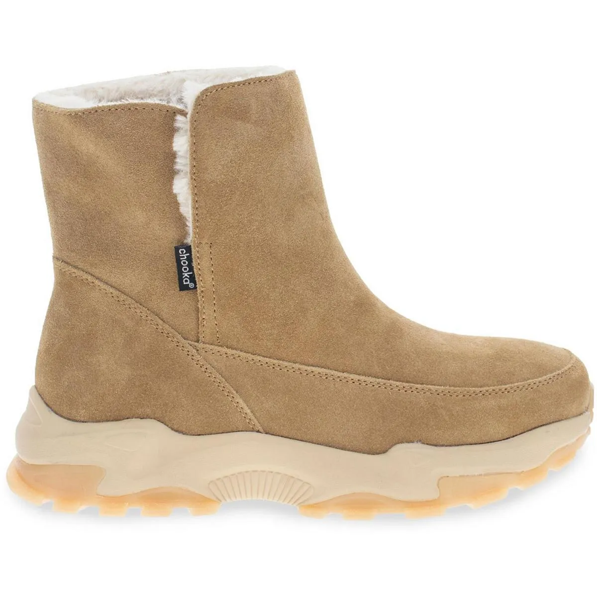 Womens Faux Fur Lined Suede Sport Boots