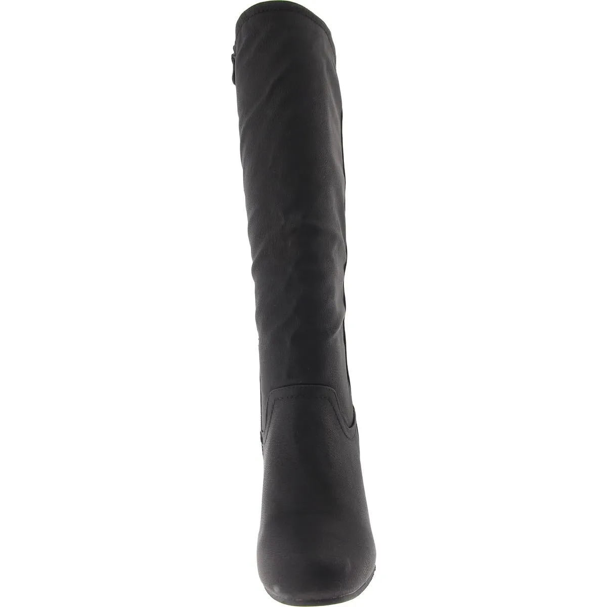 Womens Faux Leather Embossed Knee-High Boots