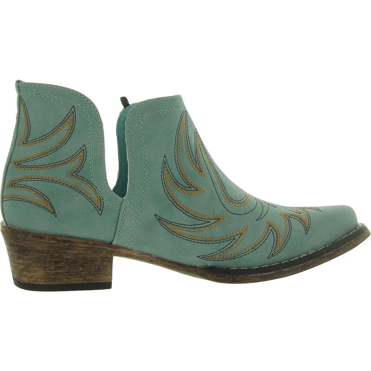 Womens Faux Leather Embroidered Cowboy, Western Boots