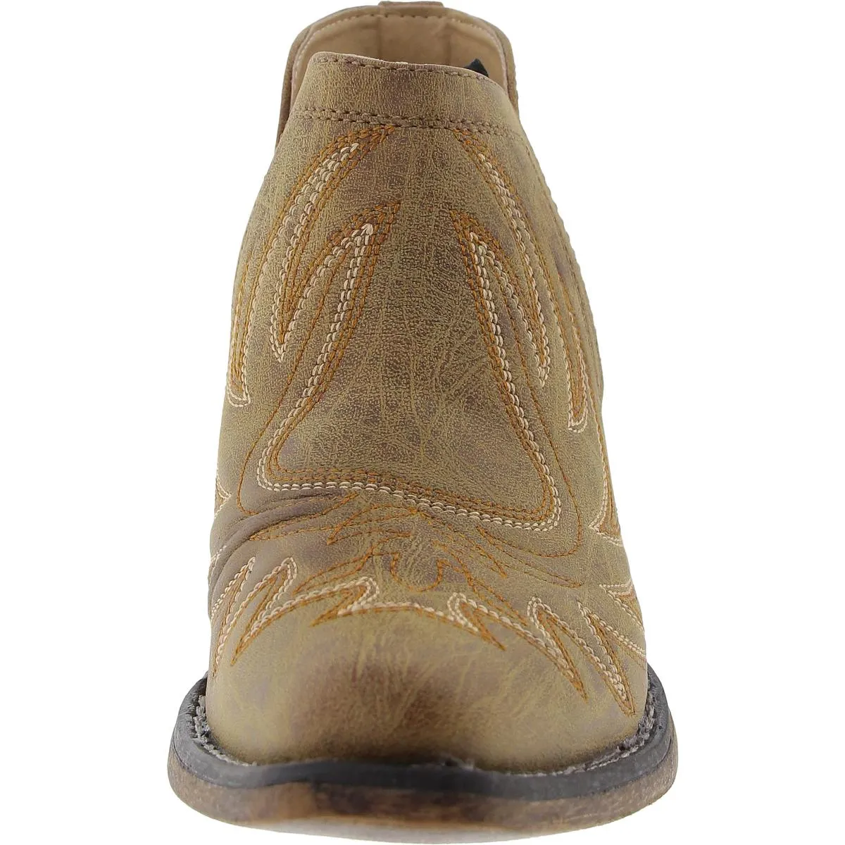 Womens Faux Leather Embroidered Cowboy, Western Boots