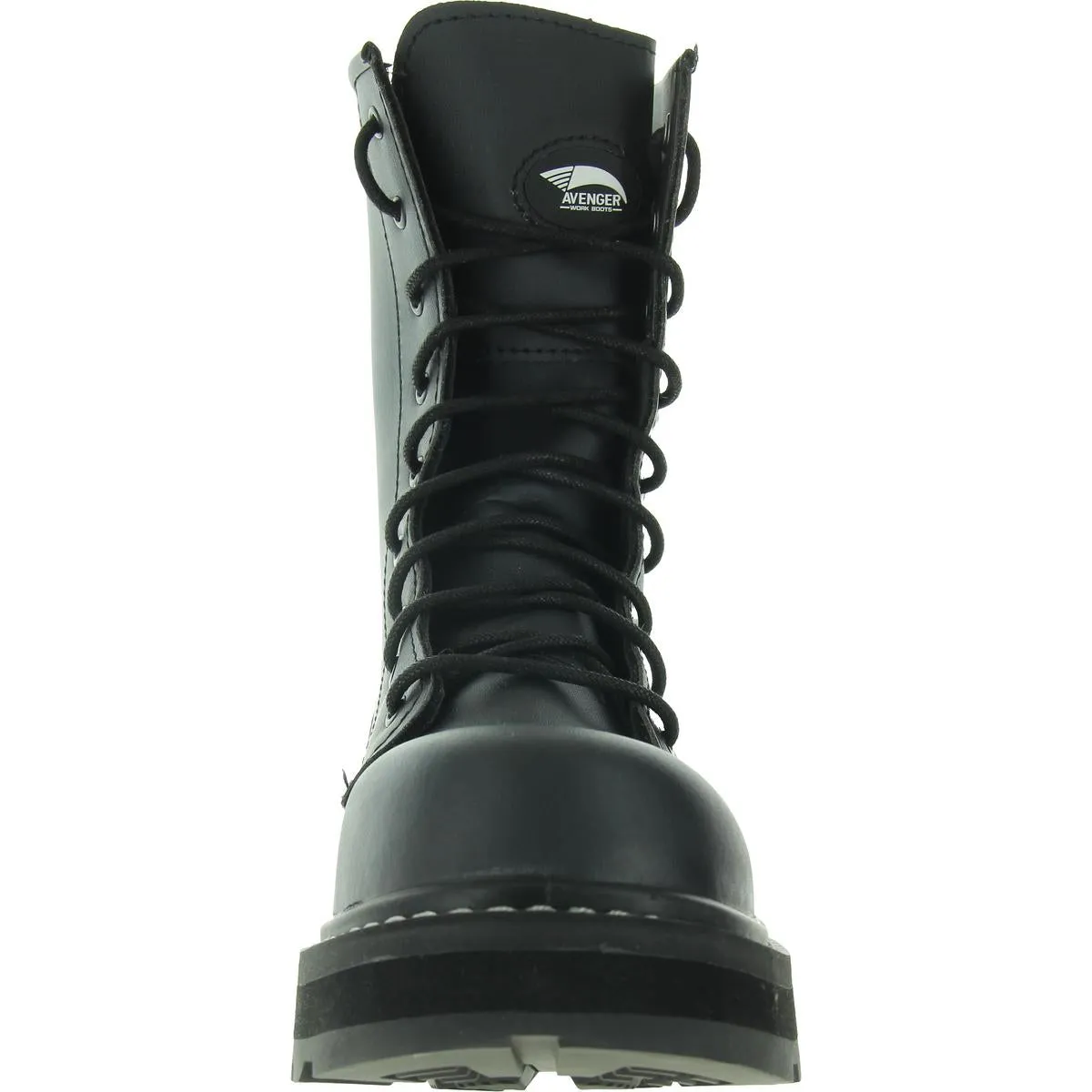 Womens Faux Leather Lugged Sole Work & Safety Boots